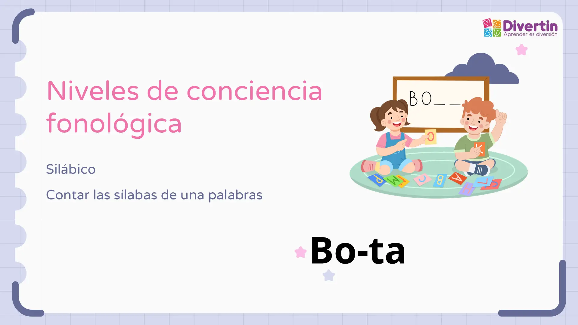 Niveles de conciencia fonológica